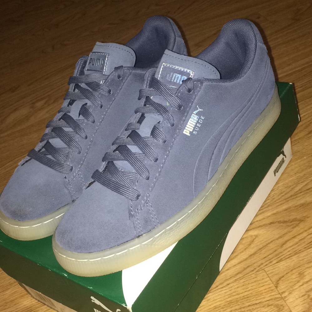 PUMA SUEDE ICE FOIL INDIGO SNEAKERS - Picture 4 of 6